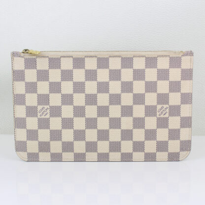 Louis Vuitton Neverfull MM Damier Azur Pochette Pouch Wristlet
