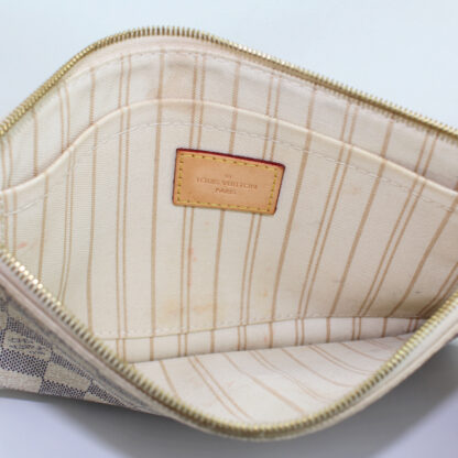 Louis Vuitton Neverfull MM Damier Azur Pochette Pouch Wristlet - Image 5
