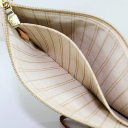 Louis Vuitton Neverfull MM Damier Azur Pochette Pouch Wristlet - Image 6