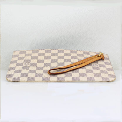 Louis Vuitton Neverfull MM Damier Azur Pochette Pouch Wristlet - Image 8