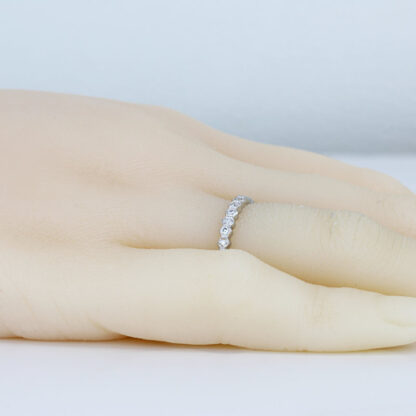 New Jolie Designs Platinum Diamond Stackable Eternity Band/Wedding Ring - Image 2