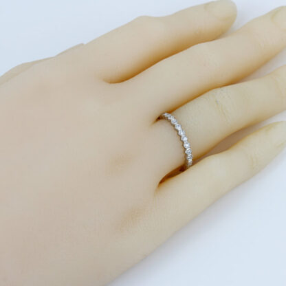 New Jolie Designs Platinum Diamond Stackable Eternity Band/Wedding Ring - Image 3