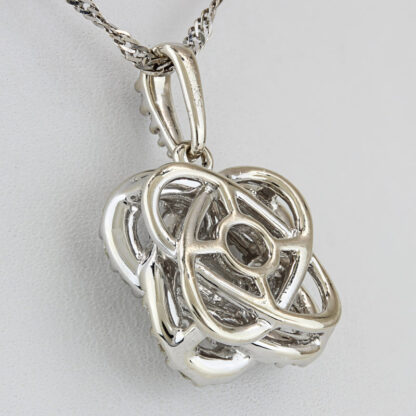 14KWG Diamond Floral Ribbon Pendant 1.25 CTW /.47 CTW SI1 by Sandeep IKS - Image 3