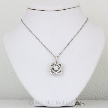 14KWG Diamond Floral Ribbon Pendant 1.25 CTW /.47 CTW SI1 by Sandeep IKS - Image 5