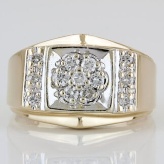 Vintage Mens 14KYG Diamond Statement Ring by Star Diamond Group