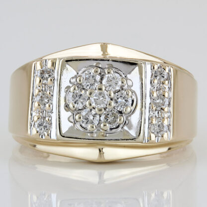 Vintage Mens 14KYG Diamond Statement Ring by Star Diamond Group
