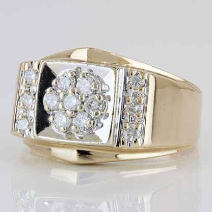 Vintage Mens 14KYG Diamond Statement Ring by Star Diamond Group - Image 3