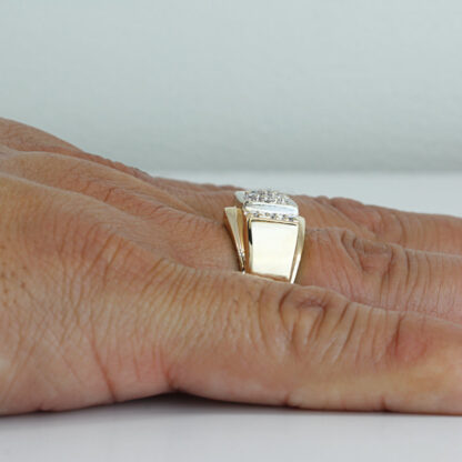 Vintage Mens 14KYG Diamond Statement Ring by Star Diamond Group - Image 7