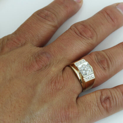 Vintage Mens 14KYG Diamond Statement Ring by Star Diamond Group - Image 8