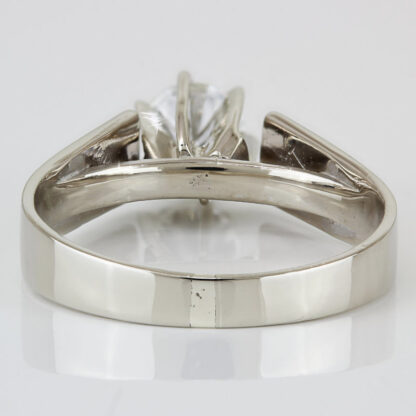 Vintage 1960s 14K White Gold Solitaire Diamond Bridal Engagement Wedding Ring - Image 4