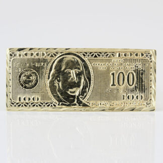 10KYG $100.00 One Hundred Dollar Tree Bill Benjamin Franklin Statement Ring