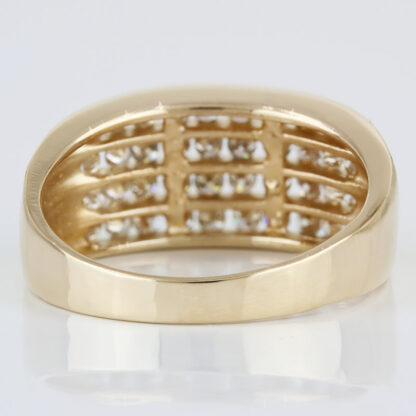 Vintage 14KYG Multi-Row Channel Set Diamond Band Ring by AM-Gold - Image 4
