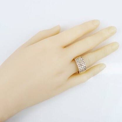 Vintage 14KYG Multi-Row Channel Set Diamond Band Ring by AM-Gold - Image 6
