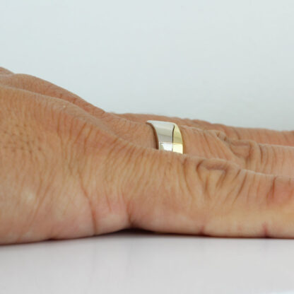 18K Two-Tone Gold Split Contour Wave Ring Band by Krementz & Co. - Image 6