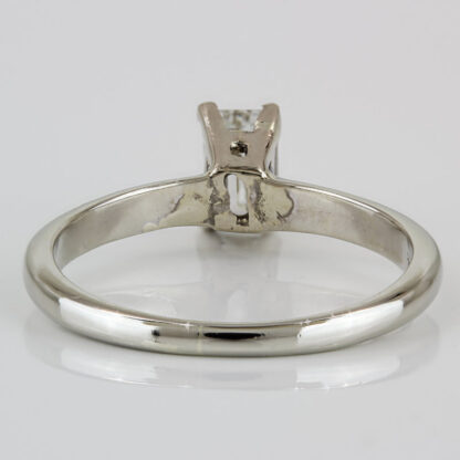 14K White Gold Half Carat Emerald-Cut Diamond 2 Piece Wedding Set Band & Ring - Image 5