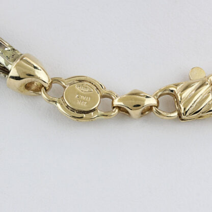 14K Two-Tone Gold Figarope Heavy Link Chain Necklace Figaro Rope by Cento Group - Image 3