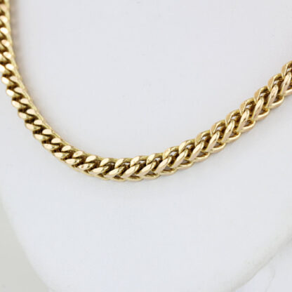 10KYG Franco Link Chain Necklace 24.9" 4MM