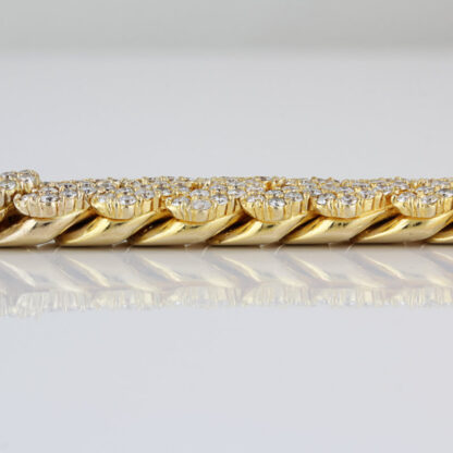 10K Gold Diamond Cuban Link Bracelet 21 Carat Paved Iced Out Custom Bling Jewelry - Image 5