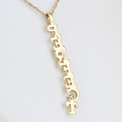 14KG Yellow Gold "Perfect" Pendant w/ Single .04ct Diamond - Image 3