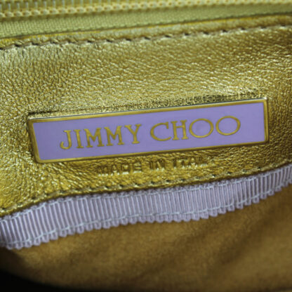 Jimmy Choo Tulita Handbag Metallic Gold Python Purse - Image 10