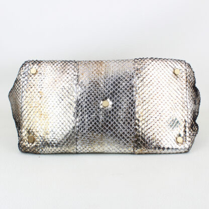 Jimmy Choo Tulita Handbag Metallic Gold Python Purse - Image 14