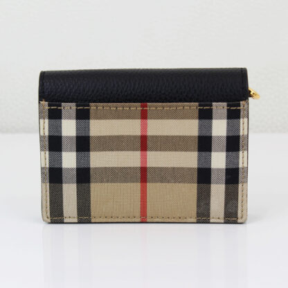 Burberry Jade Mini Vintage Check Card Case w/Gold Chain - Image 2