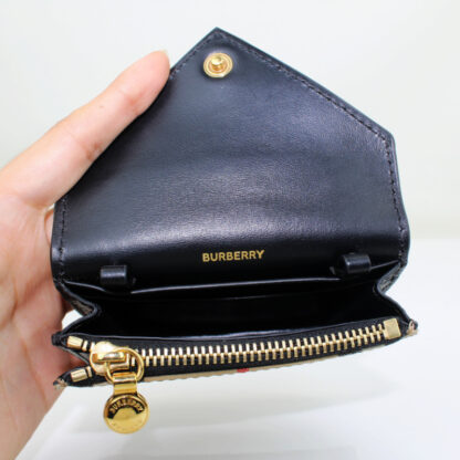 Burberry Jade Mini Vintage Check Card Case w/Gold Chain - Image 9