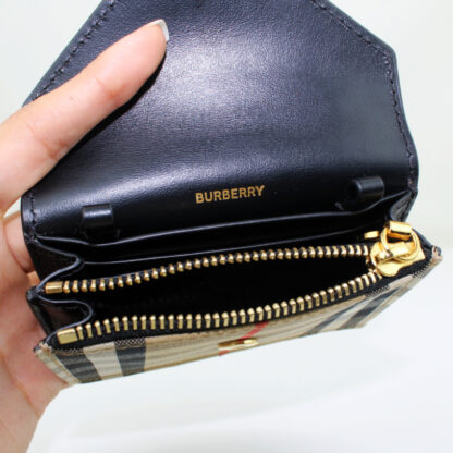Burberry Jade Mini Vintage Check Card Case w/Gold Chain - Image 10