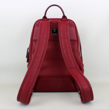 MCM Duke Red Leather Backpack - Image 8