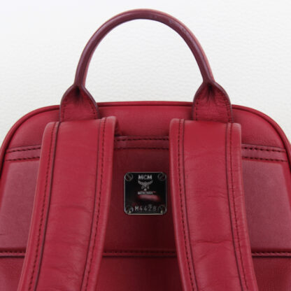 MCM Duke Red Leather Backpack - Image 10