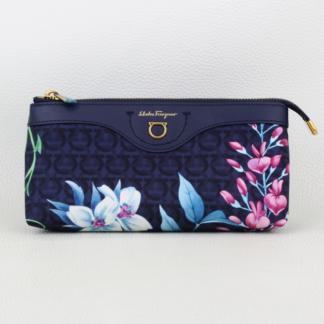Salvatore Ferragamo Davis Floral Cosmetic Bag w/Original Box