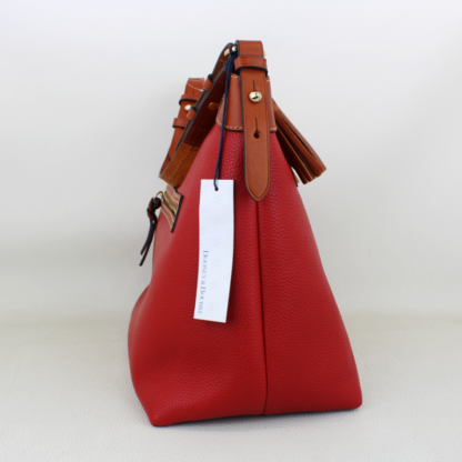Dooney & Bourke Pebble Grain Red Hobo Shoulder Bag - Image 3