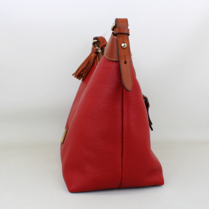 Dooney & Bourke Pebble Grain Red Hobo Shoulder Bag - Image 4