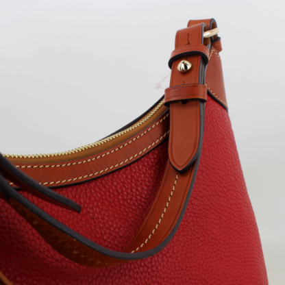 Dooney & Bourke Pebble Grain Red Hobo Shoulder Bag - Image 7