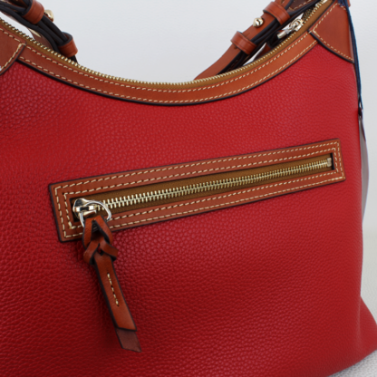 Dooney & Bourke Pebble Grain Red Hobo Shoulder Bag - Image 8