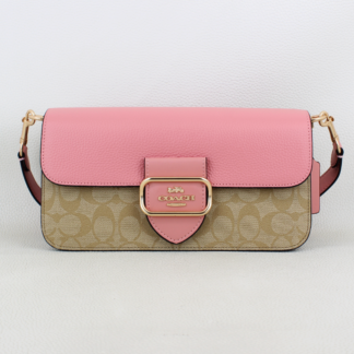 Coach Powder Pink Morgan Shoulder Bag in Signature Canvas
