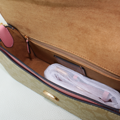 Coach Powder Pink Morgan Shoulder Bag in Signature Canvas - Image 9