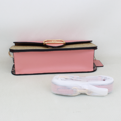 Coach Powder Pink Morgan Shoulder Bag in Signature Canvas - Image 13