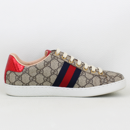 Gucci GG Supreme Monogram Women's Ace Low-Top - Size 38/8W - Image 3