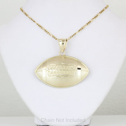 10 Karat Yellow Gold Large NFL Football Sports Pendant - Image 4