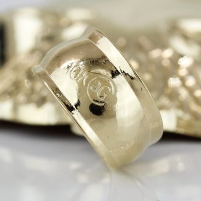 10K Yellow Gold Diamond-Cut Lion Head Pendant - Image 5