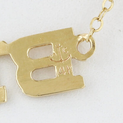 14 Karat Yellow Gold BITCH Necklace Choker - Image 6