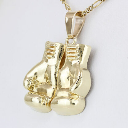 10K Yellow Gold Golden Gloves Hanging Boxing Gloves Pendant/Charm - Image 2