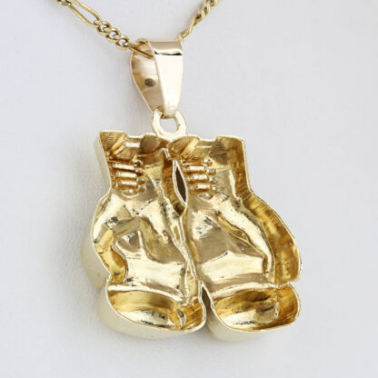 10K Yellow Gold Golden Gloves Hanging Boxing Gloves Pendant/Charm - Image 3