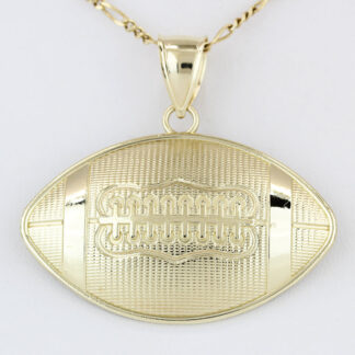 10 Karat Yellow Gold Large NFL Football Sports Pendant