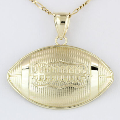 10 Karat Yellow Gold Large NFL Football Sports Pendant