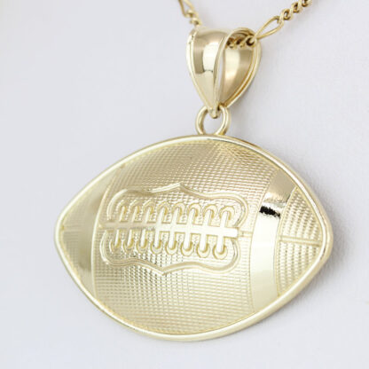 10 Karat Yellow Gold Large NFL Football Sports Pendant - Image 2
