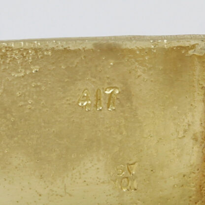 10K Yellow Gold Blank Diamond-Cut Name Plate Two-Finger Ring - Image 5