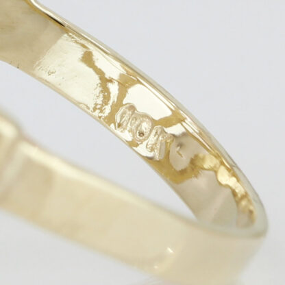 10K Yellow Gold Diamond-Cut Letter ''B" Ring - Image 5