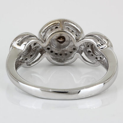 10KWG Champagne Diamond Anniversary Cocktail Ring by Jewel America Gift - Image 3